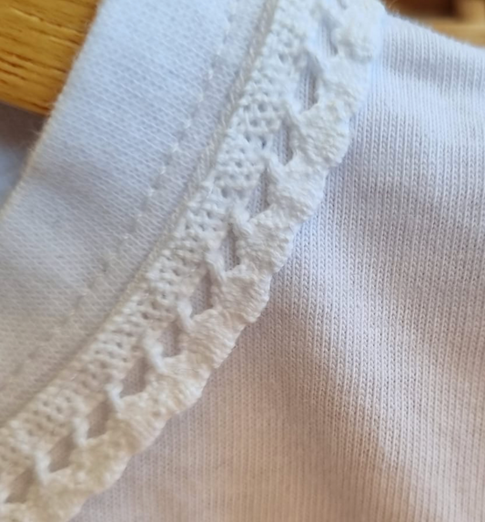 Polera Básica Bolillo Blanca
