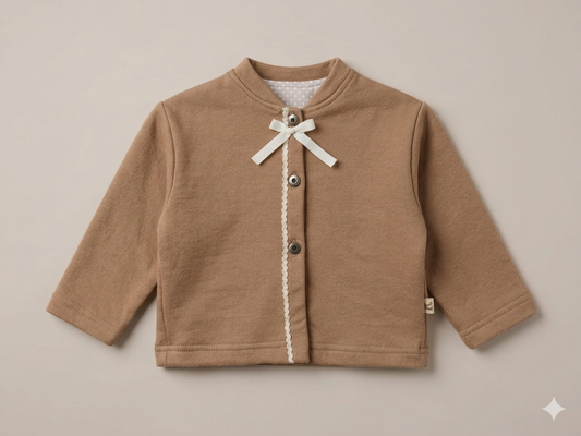Polerón Niña Botones Beige