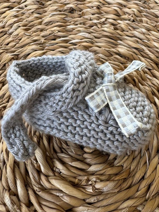 Patuco gris cinta vichy