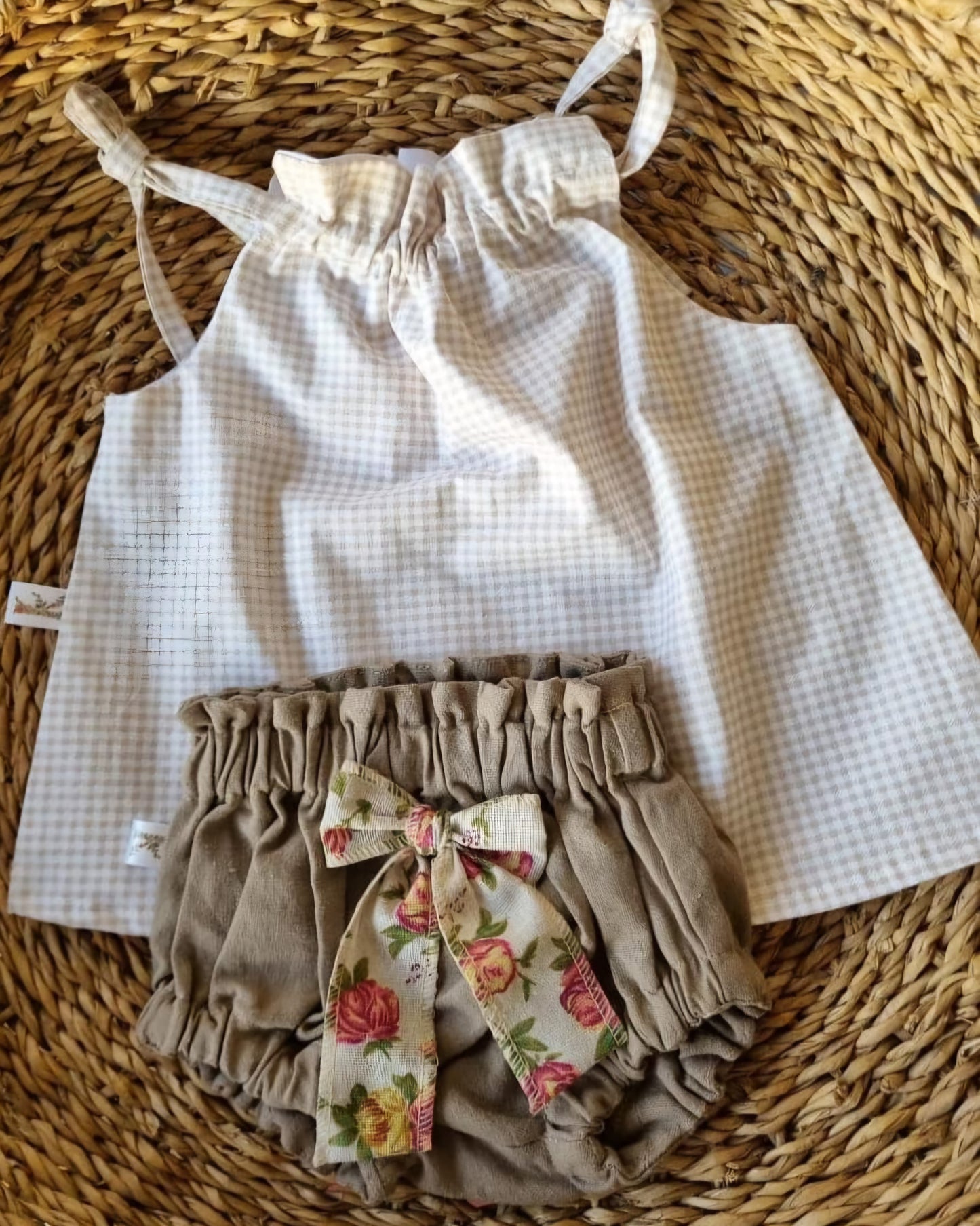 Blusita pabilo vichy beige