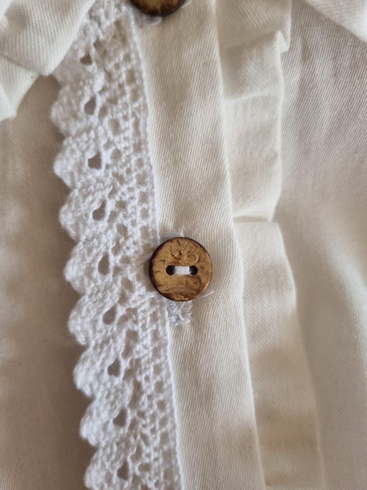 Blusa Niña Manga Corta Blanca