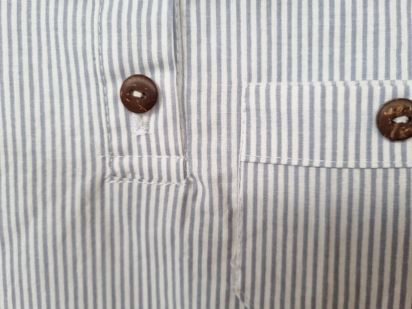Camisa Tomás Rayas Blanco Gris