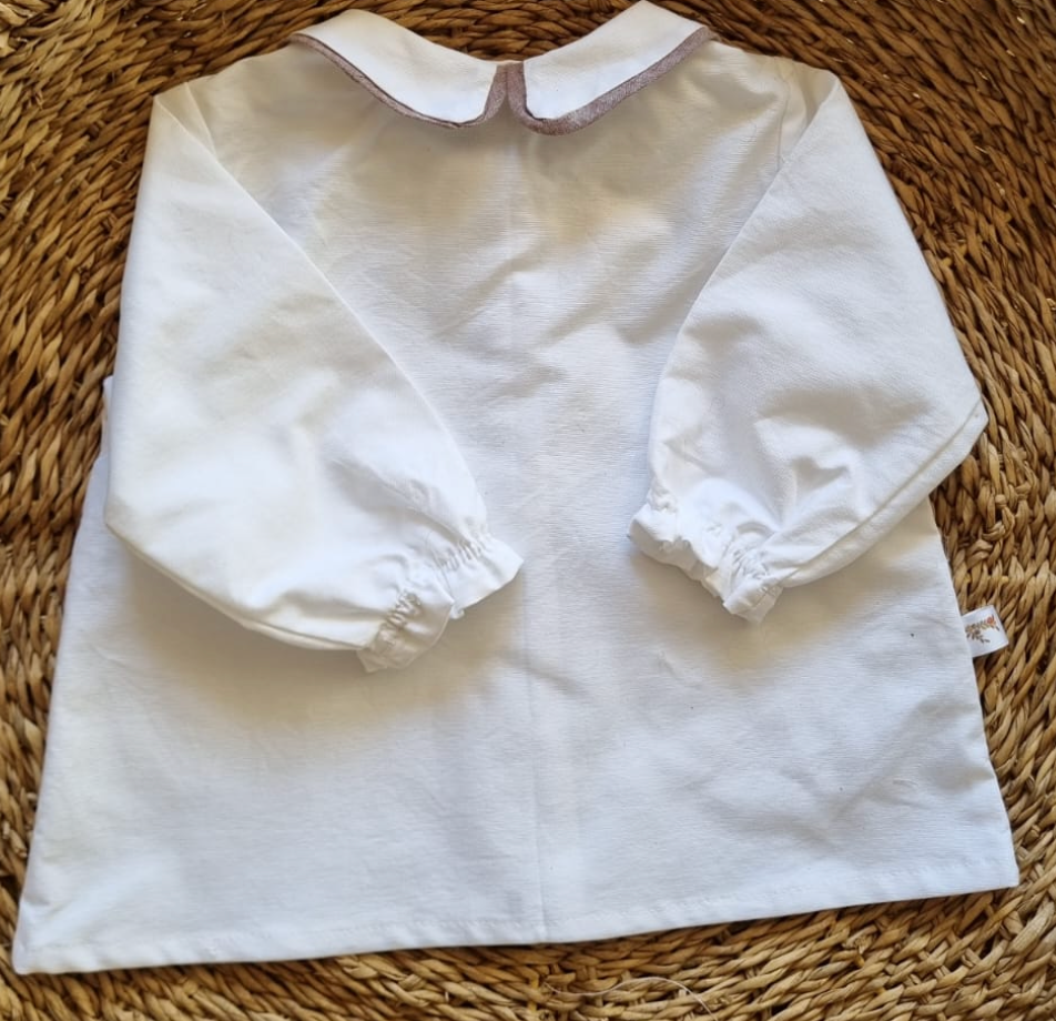 Blusa Josefa Blanca Vivo Café