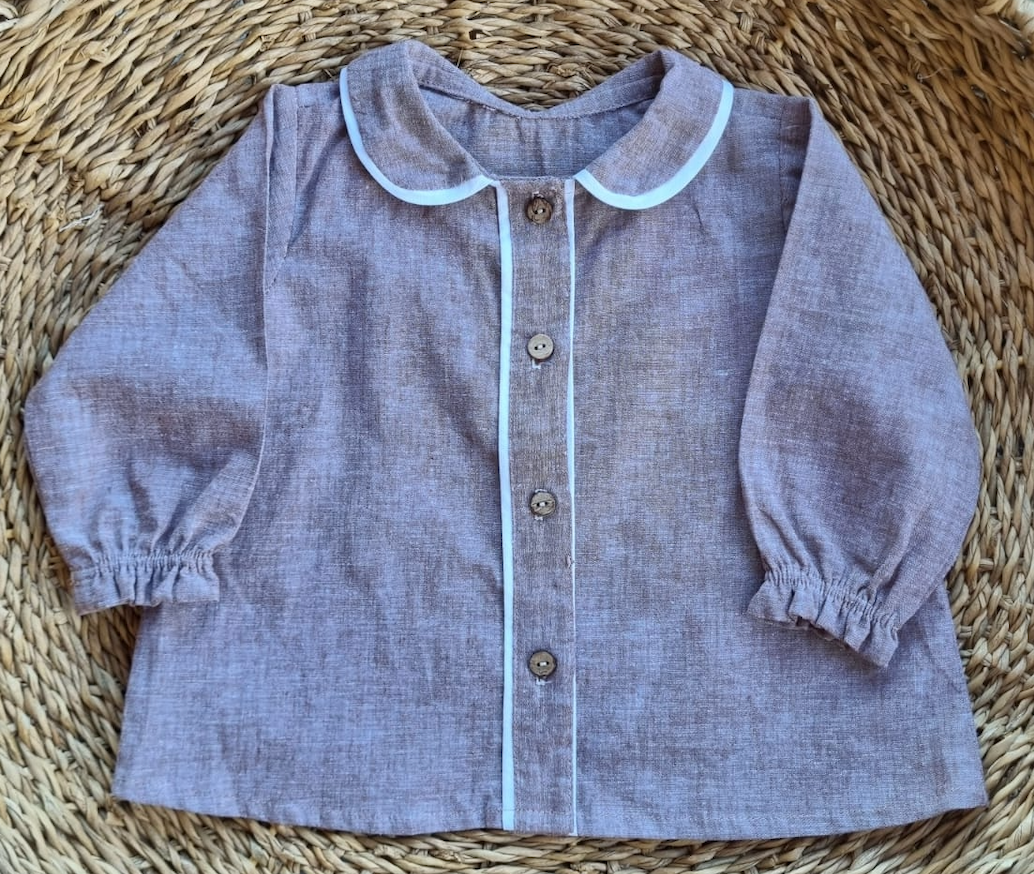 Blusa Josefa Chocolate Vivo Blanco