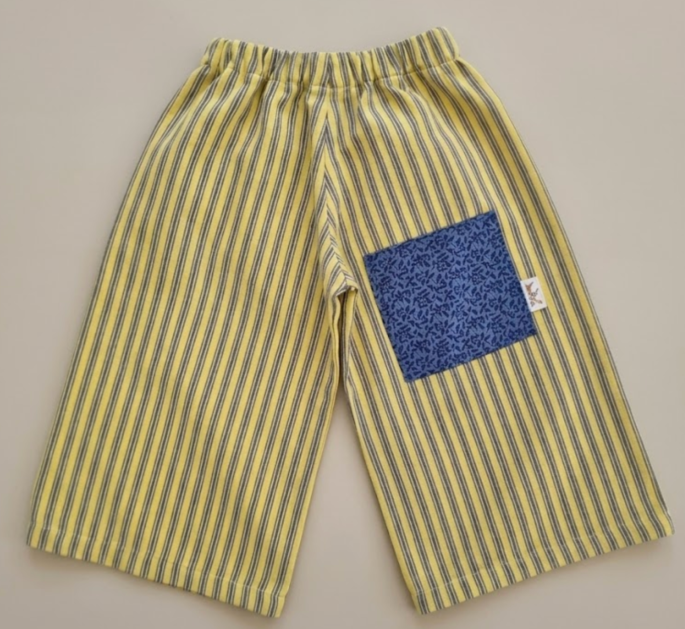 Pantalón Parche Rayas Amarillo / Azul