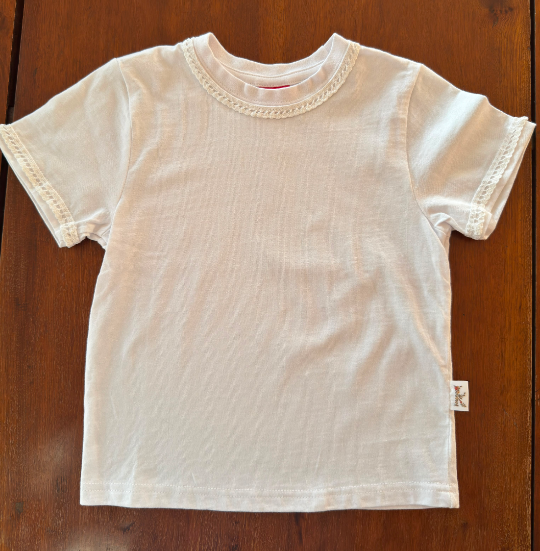 Polera Básica Bolillo Blanca