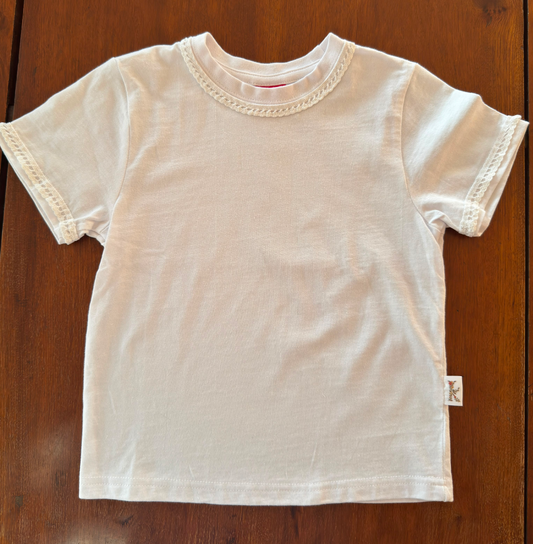 Polera Básica Bolillo Blanca
