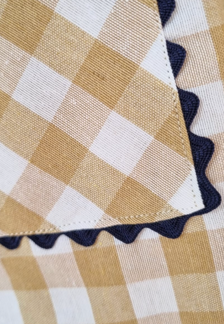 Pantalón Ancho Cuadros ZIGZAG/ Azul