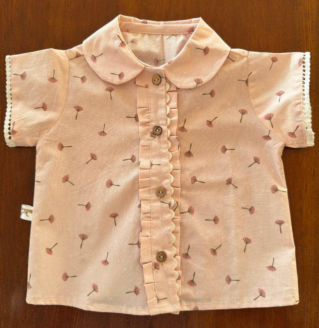 Blusa Niña Manga Corta Palo de Rosa