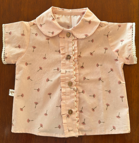 Blusa Niña Manga Corta Palo de Rosa