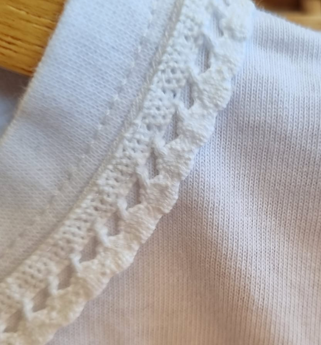 Polera Básica Bolillo Blanca