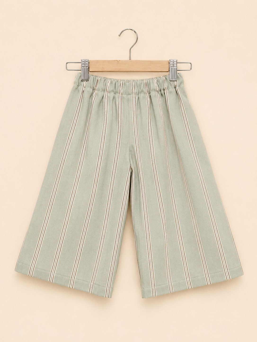 Pantalón Parche Rayas Verde / Chocolate