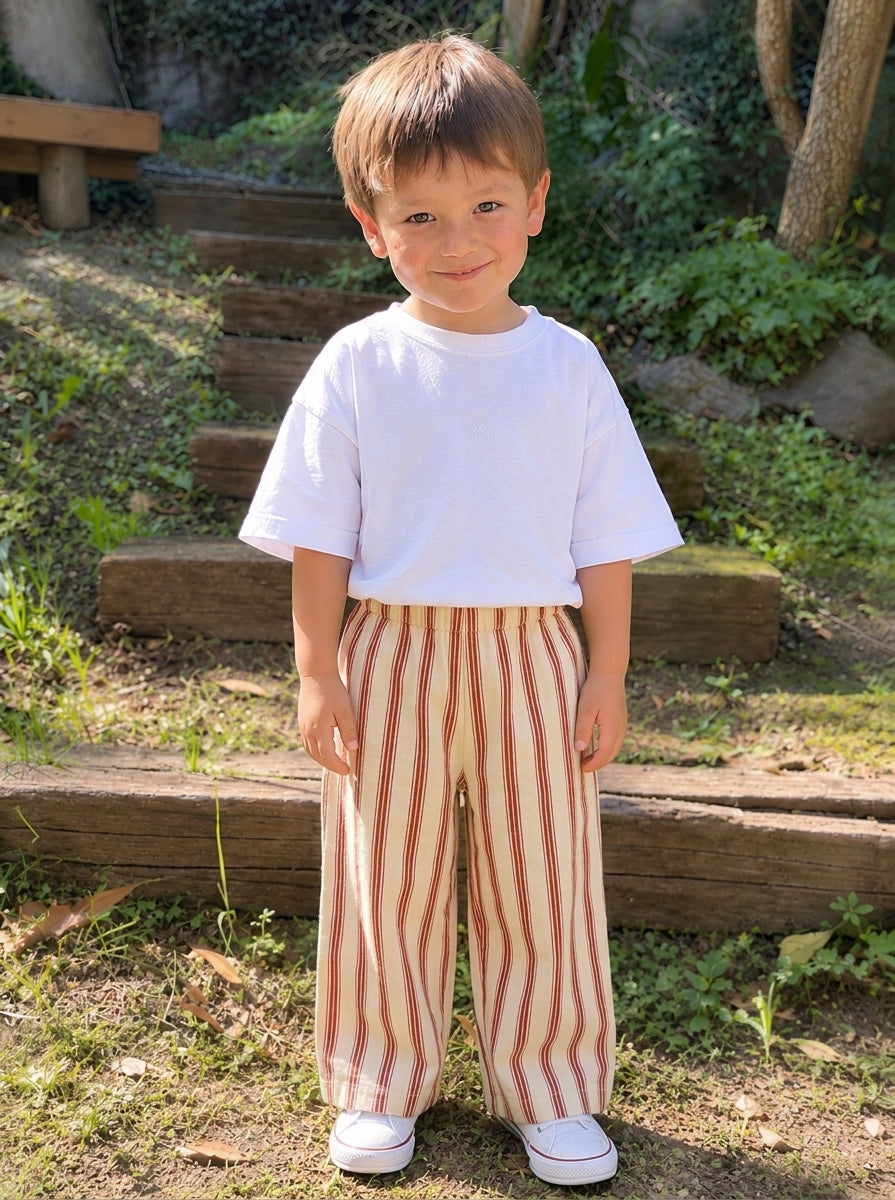 Pantalón Parche Rayas Rojas