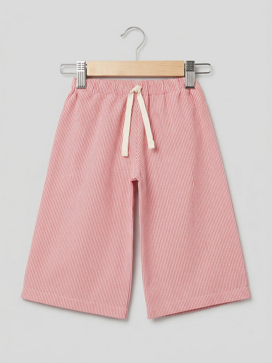 Pantalón Ancho ZigZAg Rayas Rojo/Blanco