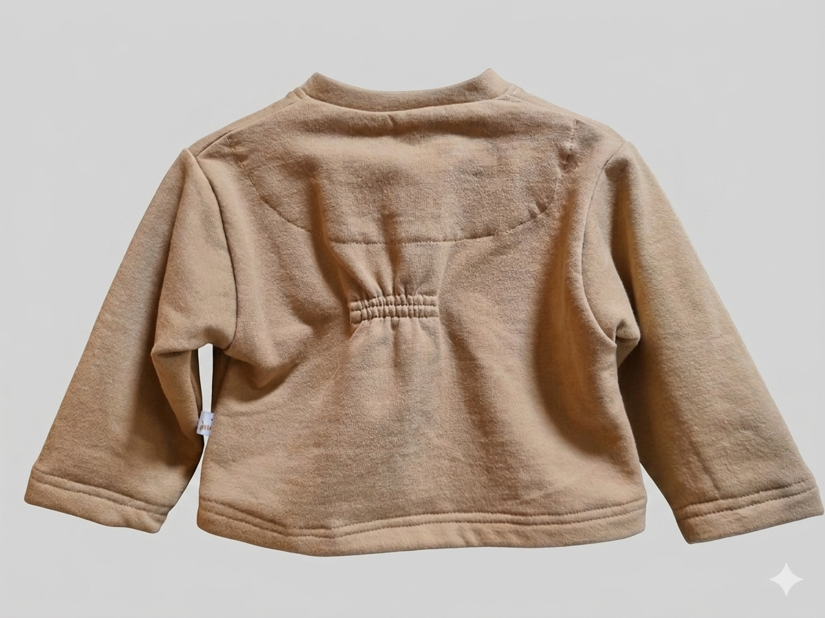 Polerón Niña Botones Beige