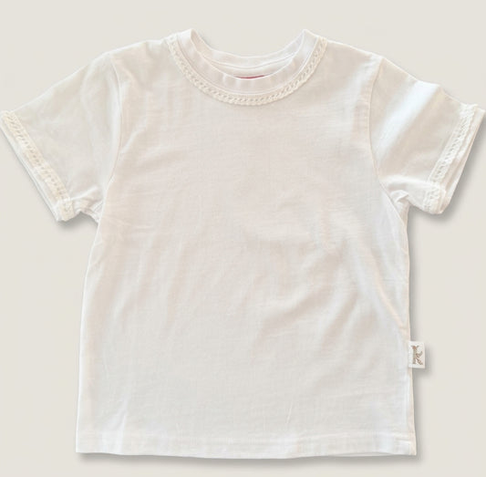 Polera  Blanca / Bolillo Blanco