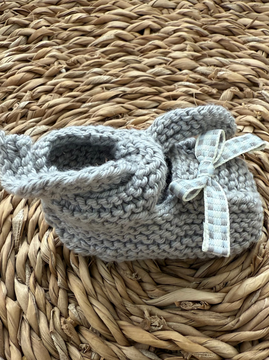 Patuco gris cinta vichy