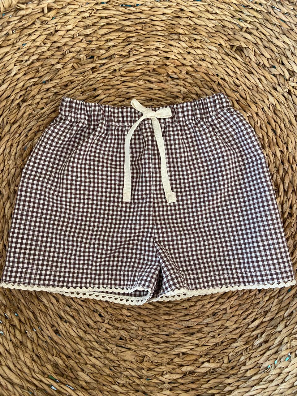 Shorts Broderie Vichy Chocolate $12.990