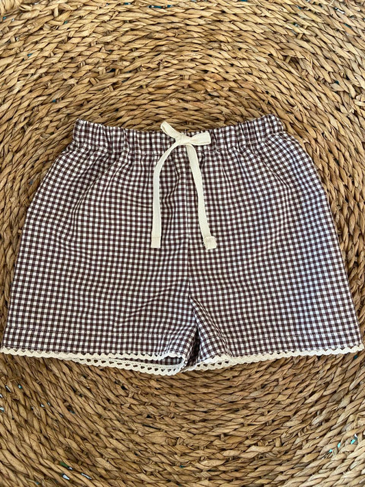 Shorts Broderie Vichy Chocolate $12.990