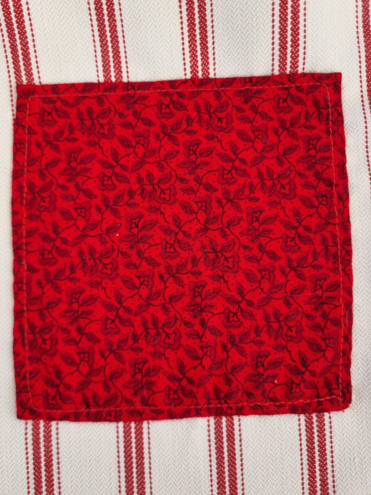 Pantalón Parche Rayas Rojas