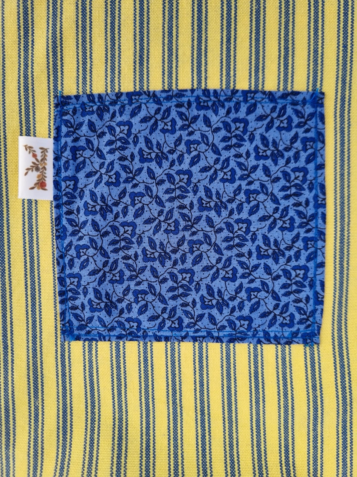 Pantalón Parche Rayas Amarillo / Azul