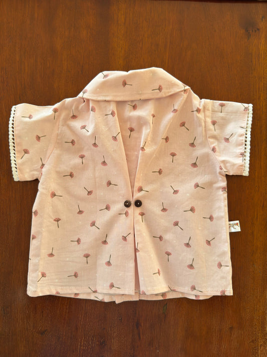 Blusa Niña Manga Corta Palo de Rosa