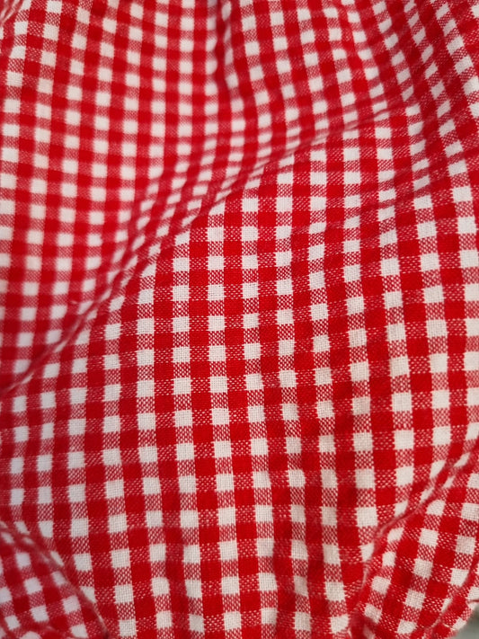 Shorts Broderie  Vichy Rojo $12.990