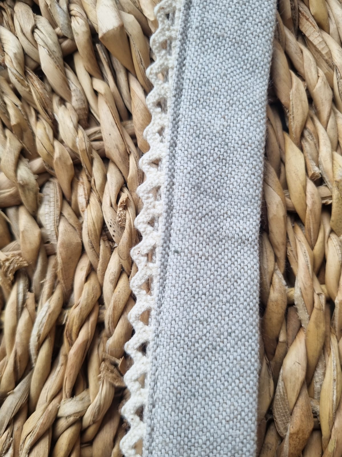Porta Chupetes Lino Bolillo Beige $7.990