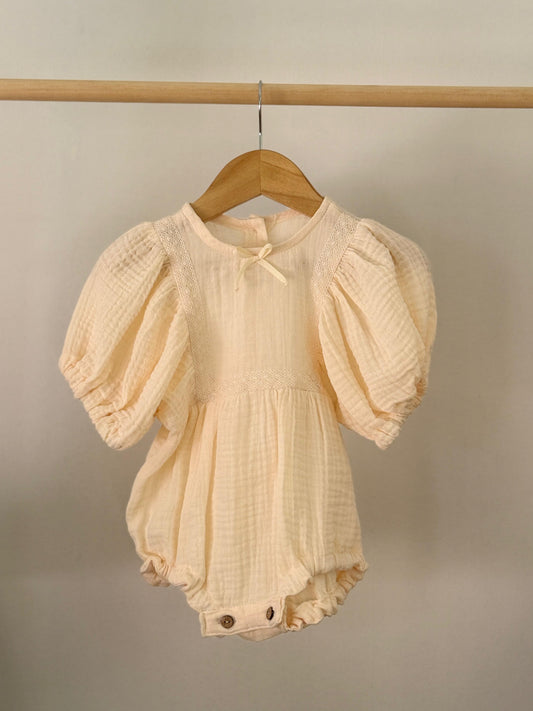 Bombacho manga corta muselina  damasco